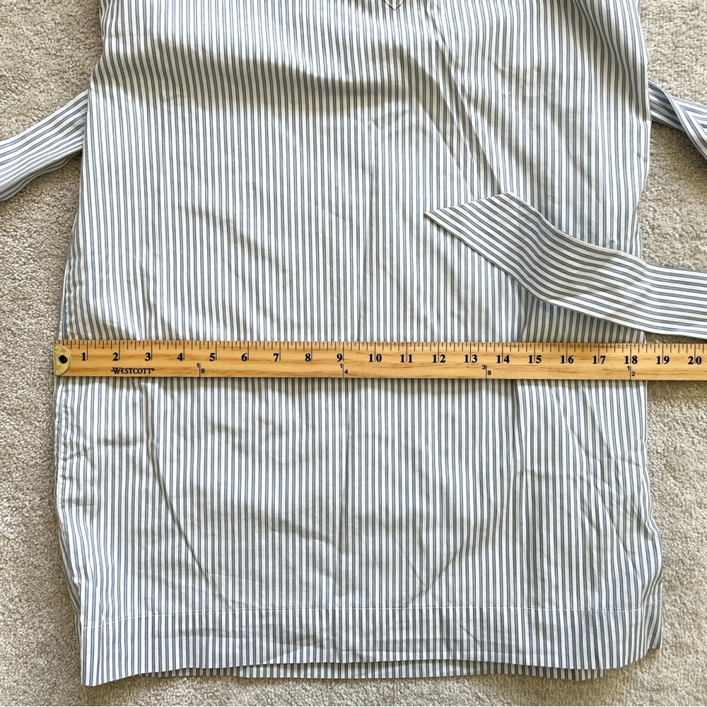 LILLY PULITZER Blue Conductor Stripe Brinkley Shirt Dress Size 6 Preppy - Picture 8 of 10